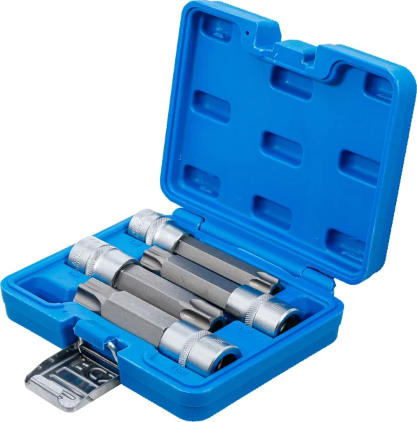 BGS 5103 zestaw nasadek do bitów, 12,5 mm (1/2"), profil T (do Torx) z otworem, 4 szt.