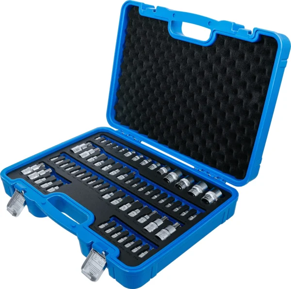 BGS 5135 zestaw nasadek do bitów i kluczy nasadowych, profil E / profil teowy (do Torx) / profil teowy (do Torx) z otworem / profil TP (do Torx Plus), 60 szt BGS 5135 zestaw nasadek do bitów i kluczy nasadowych, profil E / profil teowy (do Torx) / profil teowy (do Torx) z otworem / profil TP (do Torx Plus), 60 szt