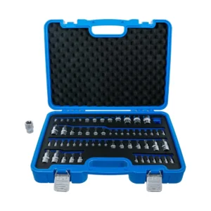 BGS 5135 zestaw nasadek do bitów i kluczy nasadowych, profil E / profil teowy (do Torx) / profil teowy (do Torx) z otworem / profil TP (do Torx Plus), 60 szt