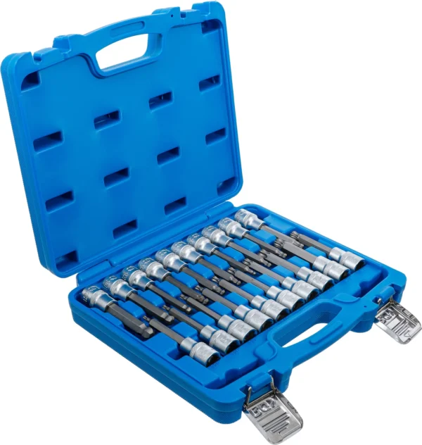 BGS 5170 zestaw nasadek do bitów, 12,5 mm (1/2"), gniazdo sześciokątne, profil T (do Torx), gniazdo wielokątne (do XZN) z łbem kulistym, 20 szt. BGS 5170 zestaw nasadek do bitów, 12,5 mm (1/2"), gniazdo sześciokątne, profil T (do Torx), gniazdo wielokątne (do XZN) z łbem kulistym, 20 szt.