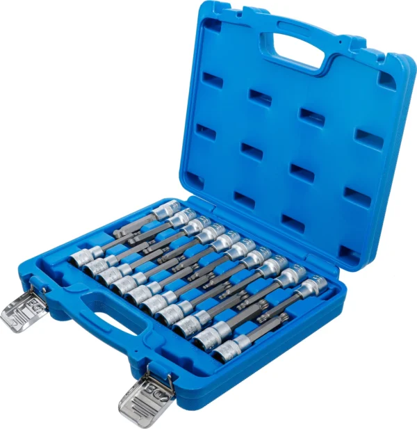 BGS 5170 zestaw nasadek do bitów, 12,5 mm (1/2"), gniazdo sześciokątne, profil T (do Torx), gniazdo wielokątne (do XZN) z łbem kulistym, 20 szt. BGS 5170 zestaw nasadek do bitów, 12,5 mm (1/2"), gniazdo sześciokątne, profil T (do Torx), gniazdo wielokątne (do XZN) z łbem kulistym, 20 szt.
