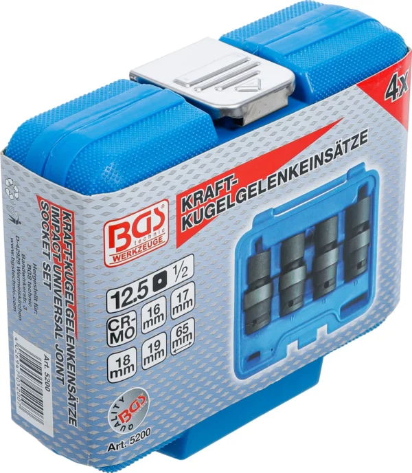 BGS 5200 zestaw nasadek udarowych do przegubów kulowych, 12,5 mm (1/2"), 4 szt.