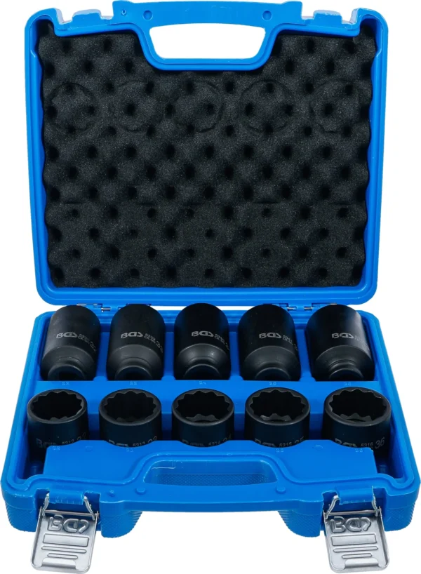 BGS 5330 zestaw nasadek udarowych, dwunastokątny, napęd 12,5 mm (1/2"), 32–36 mm, 10 szt.