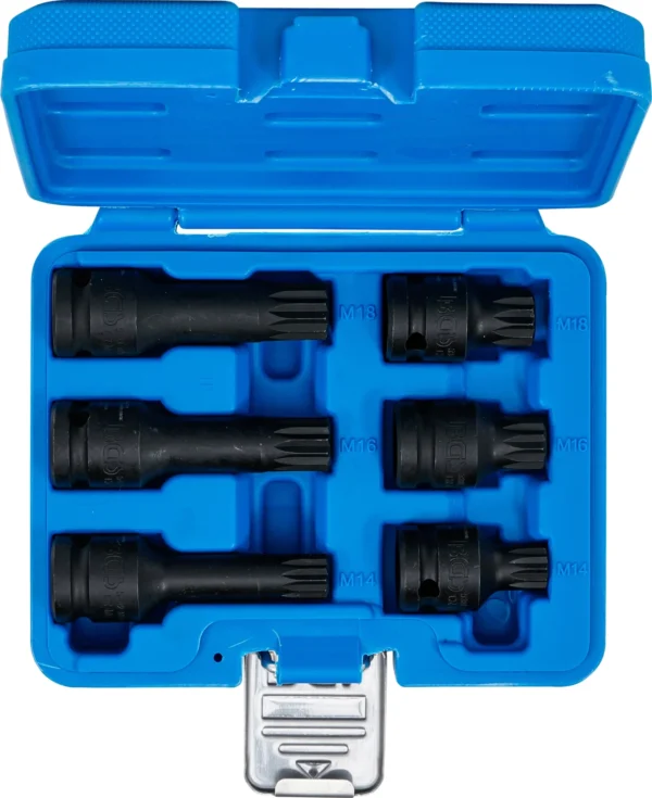 BGS 5380 zestaw nasadek udarowych do bitów, 12,5 mm (1/2"), gniazdo wielokątne (do XZN) M14 - M18, 6 szt.