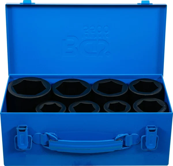 BGS 5500 zestaw nasadek udarowych sześciokątnych, głębokich, 25 mm (1"), 27–50 mm, 8 szt.