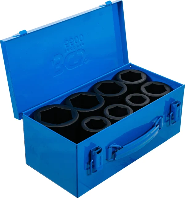 BGS 5500 zestaw nasadek udarowych sześciokątnych, głębokich, 25 mm (1"), 27–50 mm, 8 szt.