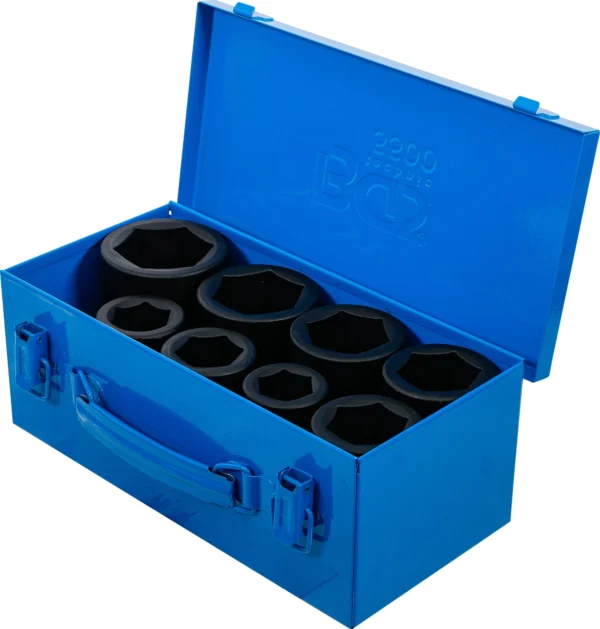 BGS 5500 zestaw nasadek udarowych sześciokątnych, głębokich, 25 mm (1"), 27–50 mm, 8 szt.