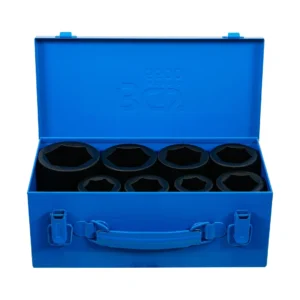 BGS 5500 zestaw nasadek udarowych sześciokątnych, głębokich, 25 mm (1"), 27–50 mm, 8 szt.