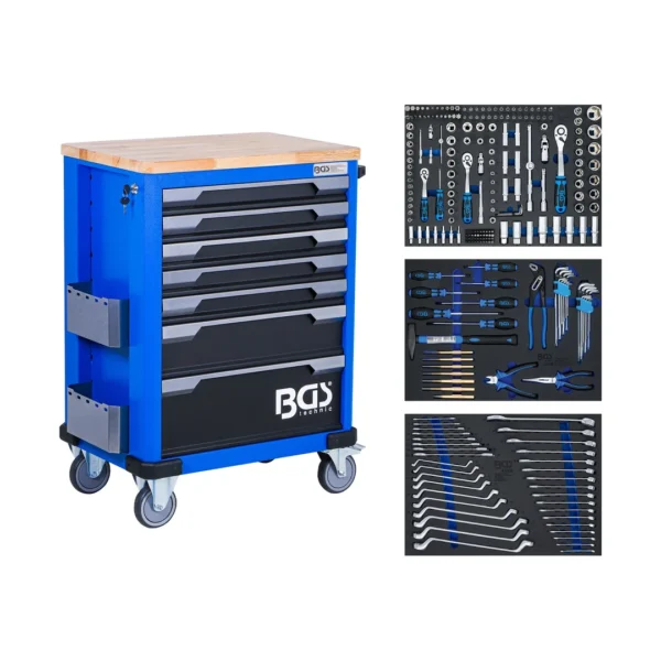 BGS 6066 wózek warsztatowy, 7 szuflad, ze 263 narzędziami