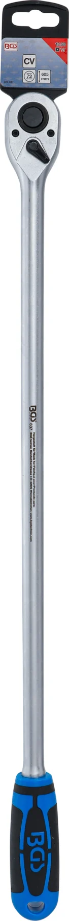 BGS 637 grzechotka dwustronna, długa, 12,5 mm (1/2"), 605 mm