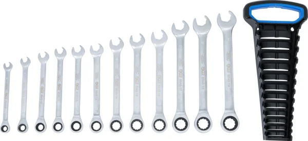 BGS 6545 zestaw kluczy oczkowych z grzechotką, 8–19 mm, 12 szt.