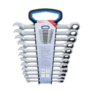 BGS 6545 zestaw kluczy oczkowych z grzechotką, 8–19 mm, 12 szt.