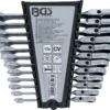 BGS 6546 zestaw kluczy płasko-oczkowych z grzechotką, łamany, 8–19 mm, 12 szt.