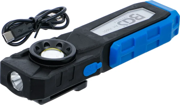 BGS 70051 lampa warsztatowa COB LED z magnesem i hakiem, składana