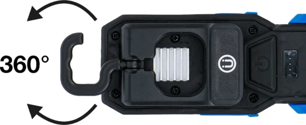 BGS 70051 lampa warsztatowa COB LED z magnesem i hakiem, składana