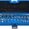 BGS 70099 zestaw nasadek, profil E, 6,3 mm (1/4") / 12,5 mm (1/2"), E4–E24, 28 szt.