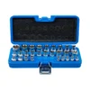 BGS 70099 zestaw nasadek, profil E, 6,3 mm (1/4") / 12,5 mm (1/2"), E4–E24, 28 szt.