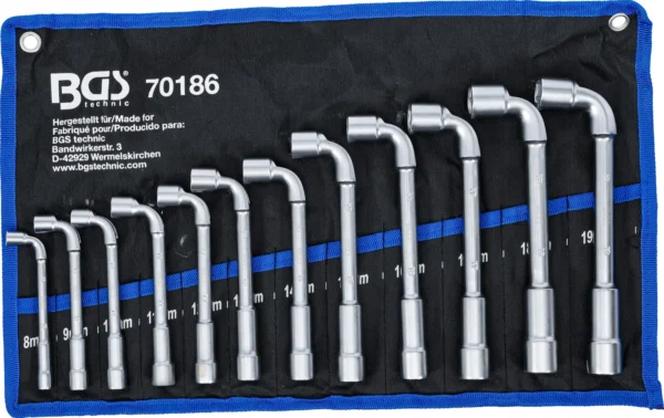BGS 70186 zestaw kluczy fajkowych, 8–19 mm, 12 szt.