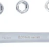 BGS 71016 klucz oczkowy z grzechotką z zestawem adapterów, 8–19 mm, 6 szt.