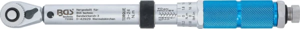 BGS 72089 klucz dynamometryczny, 6,3 mm (1/4"), 3–24 Nm