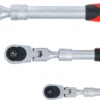 BGS 72114 zestaw grzechotek przełączalnych, rozsuwana, łamana, 6,3 mm (1/4") - 10 mm (3/8") - 12,5 mm (1/2"), 3 szt.