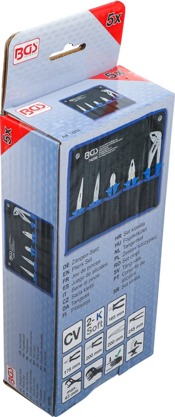 BGS 74256 zestaw szczypiec, 5 szt.