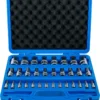 BGS 74258 zestaw nasadek do bitów, 6,3 mm (1/4") / 10 mm (3/8") / 12,5 mm (1/2"), gniazdo sześciokątne 2–19 mm / 1/4–9/16", Wymiary metryczne i calowe, 32 szt.