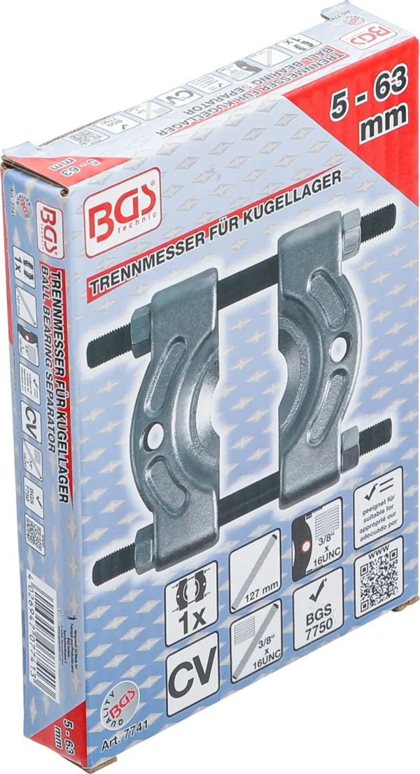 BGS 7741 ściągacz do łożysk kulkowych, 5–63 mm