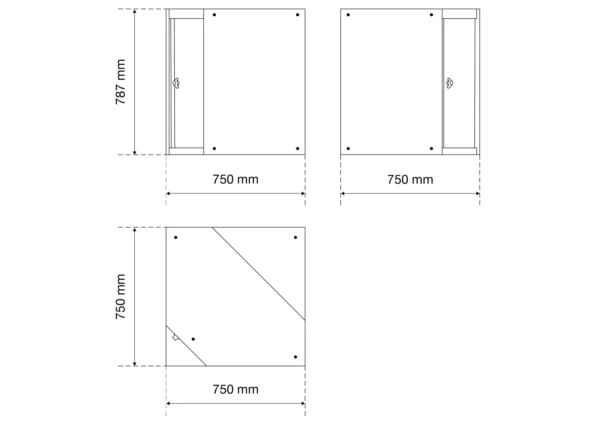 BGS 80203 szafka warsztatowa, 1 drzwi, element narożny