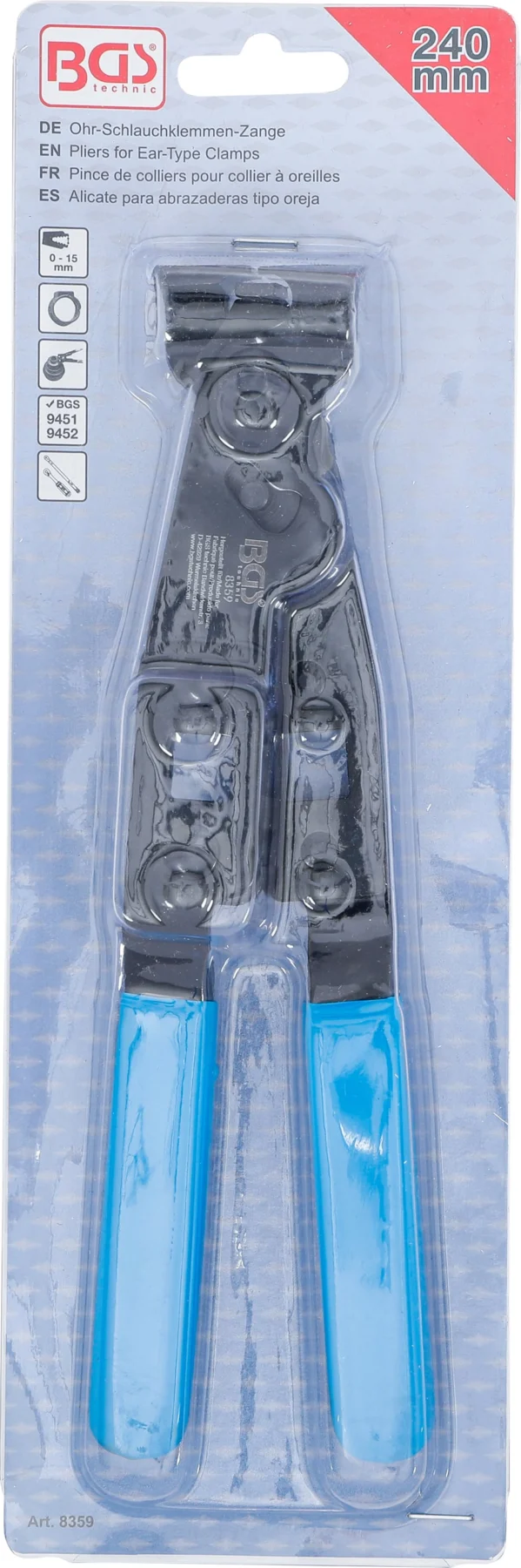 BGS 8359 szczypce do opasek zaciskowych, 240 mm
