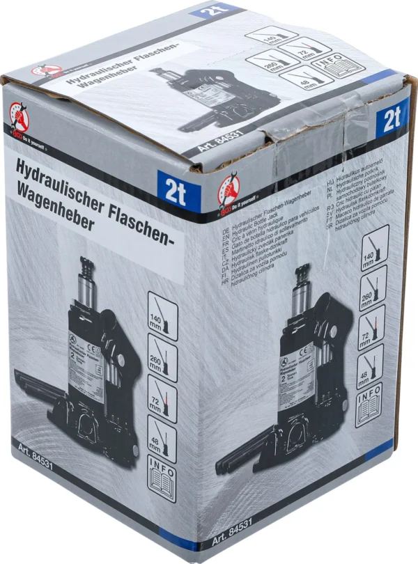 BGS 84531 hydrauliczny podnośnik samochodowy butelkowy, 2 t