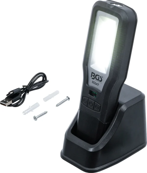 BGS 85347 lampa robocza COB-LED, składana, ze stacją ładowania