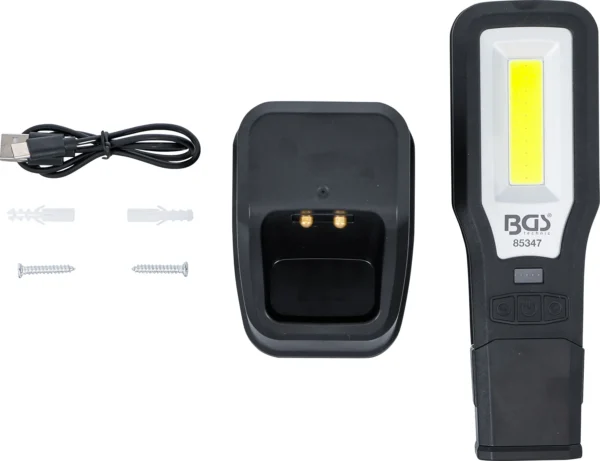 BGS 85347 lampa robocza COB-LED, składana, ze stacją ładowania