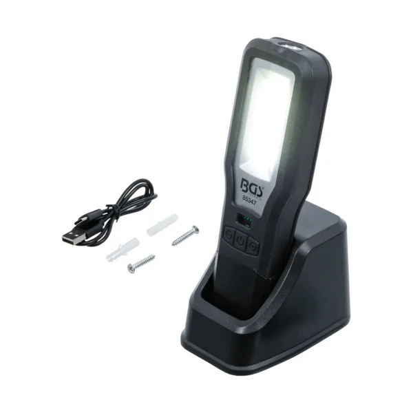 BGS 85347 lampa robocza COB-LED, składana, ze stacją ładowania