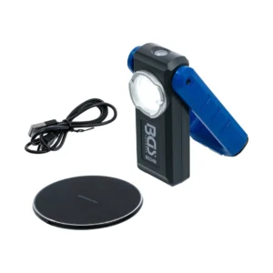 BGS 85348 lampa warsztatowa COB LED z magnesem i hakiem, składana, z funkcją ładowania indukcyjnego