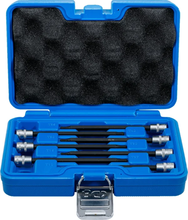 BGS 8618 zestaw nasadek do bitów, 6,3 mm (1/4"), profil T (do Torx) z głowicą kulkową T10 - T40, 7 szt.
