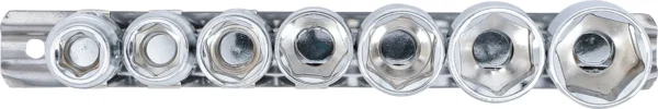 BGS 9501 zestaw przegubowych kluczy nasadowych, 10 mm (3/8"), 3/8" - 3/4", calowe, 7 szt.
