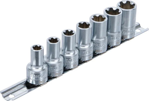 BGS 9587 zestaw nasadek profil T Plus (do Torx Plus), 10 mm (3/8"), 10EP - 20EP, 7 szt.