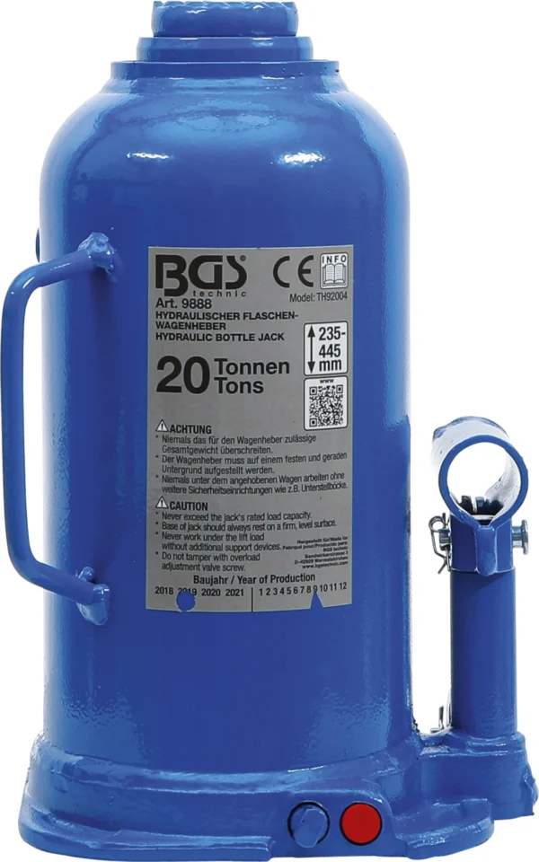 BGS 9888 hydrauliczny podnośnik samochodowy butelkowy, 20 t