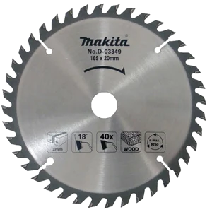 Makita D-03349 tarcza do drewna 165 × 20 mm, 40 zębów Makita D-03349 tarcza do drewna 165 × 20 mm, 40 zębów