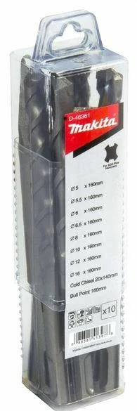 Makita D-46361 zest.wiert.sds+dłuta 10szt Makita D-46361 zest.wiert.sds+dłuta 10szt
