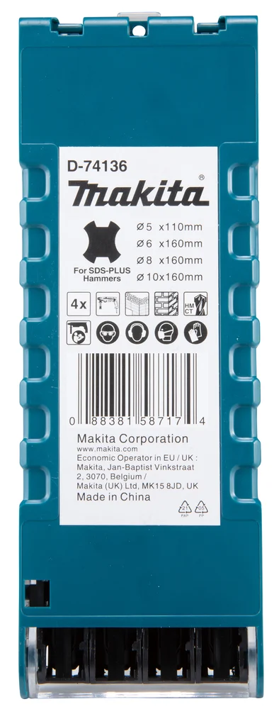 Makita D-74136 zestaw wierteł SDS+ 4szt. economy