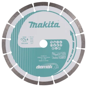 Makita D-80117 tarcza diamentowa 230×22,23 mm segmentowa (na sucho) beton, cegła, marmur