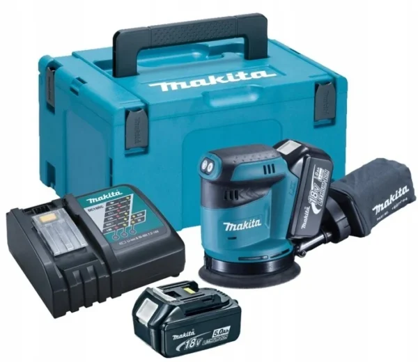 Makita DBO180RTJ szlifierka mimośrodowa AKU 18 V 2×5,0 Ah Li-ion MAKPAC