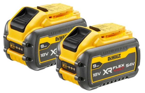 DeWALT DCB547X2 zestaw 2 akumulatory XR FLEXVOLT 18/54 V 9,0 Ah DeWALT DCB547X2 zestaw 2 akumulatory XR FLEXVOLT 18/54 V 9,0 Ah