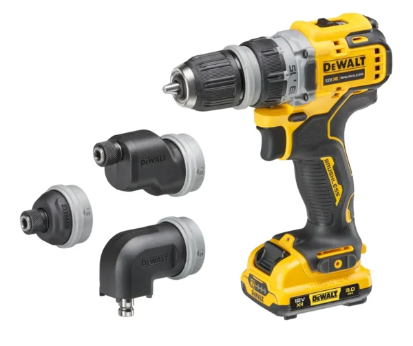 DEWALT DCD703L2T-QW wiertarko-wkrętarka 12 V XR z 4 głowicami 2×3,0 Ah DEWALT DCD703L2T-QW wiertarko-wkrętarka 12 V XR z 4 głowicami 2×3,0 Ah