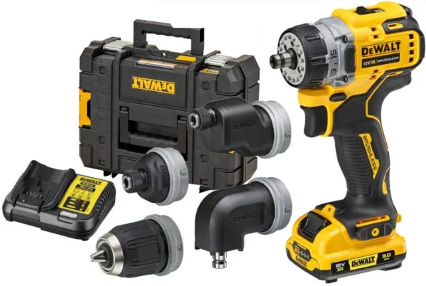 DEWALT DCD703L2T-QW wiertarko-wkrętarka 12 V XR z 4 głowicami 2×3,0 Ah DEWALT DCD703L2T-QW wiertarko-wkrętarka 12 V XR z 4 głowicami 2×3,0 Ah