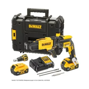 DEWALT DCF620P2K-QW wkrętarka do płyt G-K 18V 2×5,0 Ah z magazynkiem