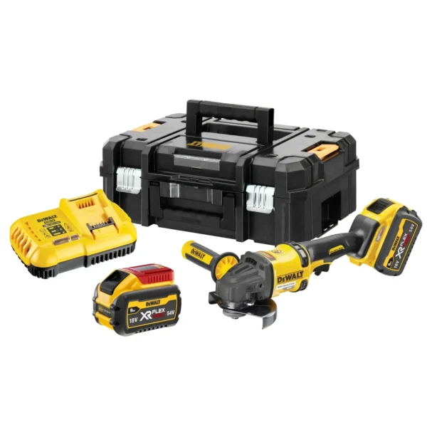 DEWALT DCG418X2 szlifierka kątowa 125 mm 54 V FV 2×9/3 Ah FLEXVOLT