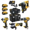 DeWALT DCK422P3T-QW zestaw 4 elektronarzędzi XR 18V, 3 × 5,0 Ah, 2 × TSTAK